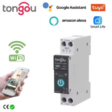 Розумний Wi‑Fi автомат Tongou 16А Tuya з енергомоніторингом TO-Q-SY1-JWT