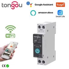 Умный Wi-Fi автомат 16А Tongou Tuya DIN с энергомониторингом TO-Q-SY1-JWT